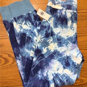 Old Navy Blue and White Tie-Dye Pants